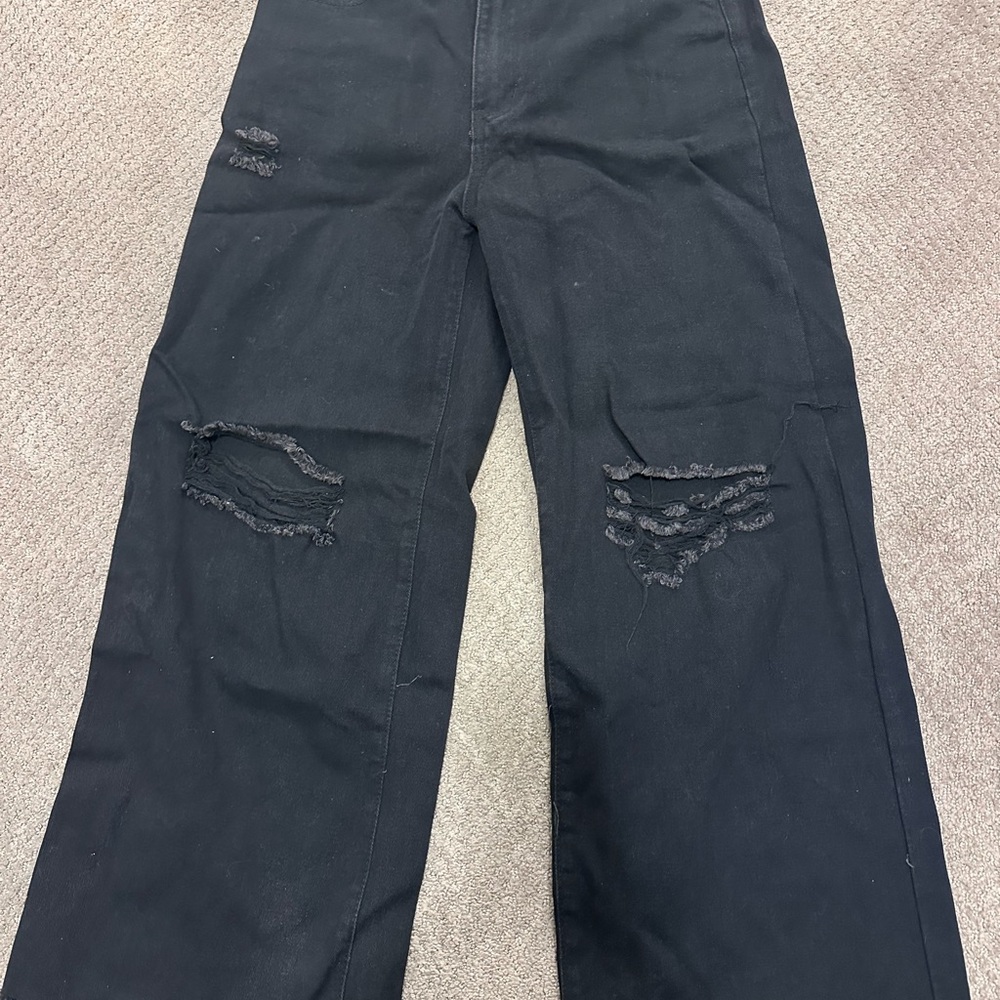 Distressed Black Jeans